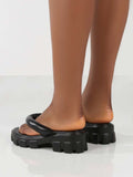 Amozae-Chunky Sole Thong Strap Sandals