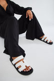 Amozae-Agnes Flat Sandals - White