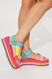 Amozae-All Time High Flat Sandals - Multi Color