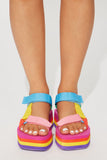 Amozae-All Time High Flat Sandals - Multi Color