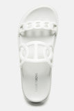 Amozae-About To Follow Casual Slides - White
