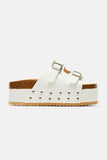 Amozae-Almost Daily Flatform Sandals - White/Pink