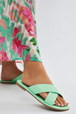 Amozae-Always Playing Games Flat Sandals - Mint