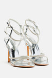 Amozae-All Day All Night Heeled Sandals - Silver