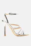 Amozae-Aloria Embellished Stiletto Heels - Silver