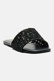 Amozae-Always Carefree Flat Sandals - Black/White