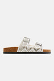 Amozae-Alina Beaded Flat Sandals - White