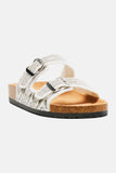 Amozae-Alina Beaded Flat Sandals - White