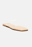 Amozae-Abbie Clear Flat Sandals - Nude