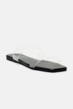 Amozae-Abbie Clear Flat Sandals - Black