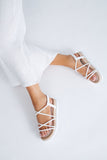 Amozae-Alaia Flat Sandals - White