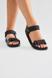 Amozae-All Good Days Flat Sandals - Black