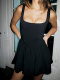 Amozae-nye outfits back to school dress  Ruched Corset Dress