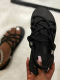 Amozae--Crossover Rope Flats Sandals