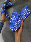 Amozae-Printed Platform Thick Sole Sandals