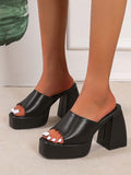 Amozae-Square Toe Chunky Heel Sandal