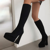 Amozae-Back To School Gifts Candy Pointed Toe Super High Heel Boots