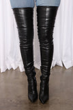 Amozae-Always Bossy Over The Knee Boots - Black