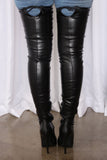 Amozae-Always Bossy Over The Knee Boots - Black