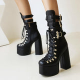 Amozae-Back To School Gifts Goth Punk High Heels Boots