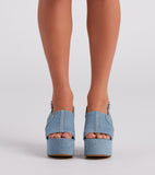 Amozae-In My Jeans Denim Sling Back Platform Heels