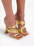 Amozae-Square Toe PU Sandals