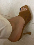 Amozae-Pointelle Knit Square Toe Sandals