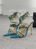 Amozae-Lace-up Cross Strap Sandals