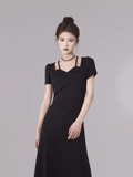 Amozae-dress to impress party dress nye outfits women's black dress YM1552