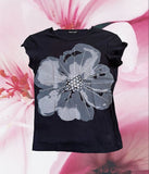 Amozae-Flower Vintage 90S Clothes Gothic Women T Shirts Camis Slim Korea Aesthetic Tee Streetwear Harajuku Sweet Girl Crop Top Y2k Tops