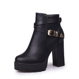 Amozae-Back To School Gifts Chunky Heel Martin Thermal Knight Boots