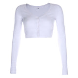 comfy school outfits Spring New Women's Sexy Solid Color V-neck Knitted Top T-shirt for Women