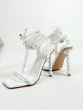 Amozae-Lace-up Buckle Stiletto Heels