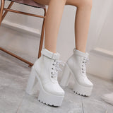 Amozae-Back To School Gifts Chunky Martin ankle boots