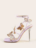 Amozae-Butterfly Stiletto Heeled Sandals