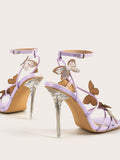 Amozae-Butterfly Stiletto Heeled Sandals