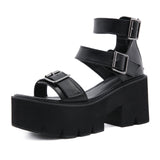 Amozae-Back To School Gifts Leisure Platform Chunky Heels