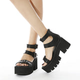 Amozae-Back To School Gifts Leisure Platform Chunky Heels