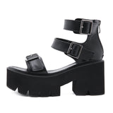 Amozae-Back To School Gifts Leisure Platform Chunky Heels