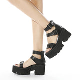 Amozae-Back To School Gifts Leisure Platform Chunky Heels