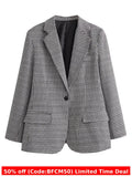 business casual outfits Women's 2024 Spring and Autumn Fashion plus Size Slim Fit One Button Small Suit Jacket for Women