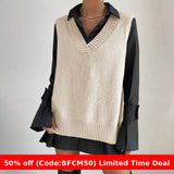 business casual outfits Spring and Autumn Solid Color Inner Vest Women's Elegant V-neck Sleeveless All-Match Vest Vest