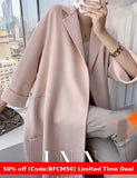 winter outfits men Popular 2024 Water Ripple Double-Sided Cashmere Coat Women's Extended Bathrobe Autumn and Winter Coat Women