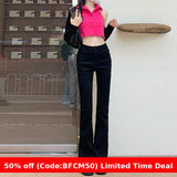 winter outfits men Skinny Jeans Women's Autumn 2024 High Waist Slimming High Straight Slim Fit Small Flared Pants Fashion