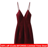 winter outfits men Women's Clothing 2024 Autumn and Winter Fashion Sexy Backless Velveteen Short Strap Dress