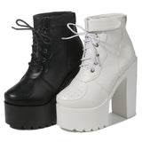 Amozae-Back To School Gifts Chunky Martin ankle boots