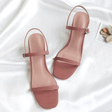 Amozae-Back To School Gifts Round toe chunky heel ladies sandals