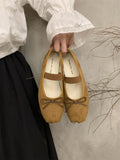 Amozae-Ballerinas Woman 2025 Bow-Knot Female Shoes Elegant Ballet Butterfly Dress New Grandma Summer Flat Butterfly-knot Spring