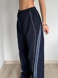 Amozae-Striped Vintage Retro Sporty Baggy Sweatpants- Streetwear y2k outfits Fall Outfits Christmas Thanksgiving Gift New Year's Eve