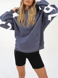 Amozae-Hip Hop Oversize Hoodie mit Buchstabenaufdruck- Streetwear y2k outfits Fall Outfits Christmas Thanksgiving Gift New Year's Eve
